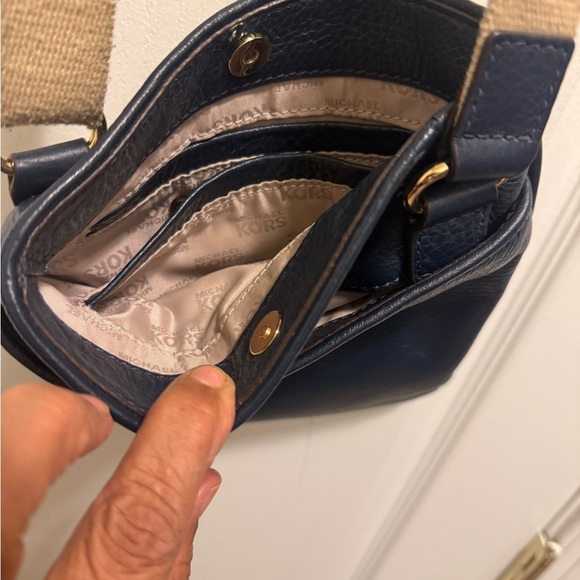 Michael Kors navy blue and Tan Crossbody Bag - Picture 9 of 10